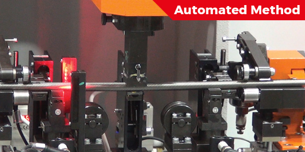 Automated Galdabini for lead screw straightening
