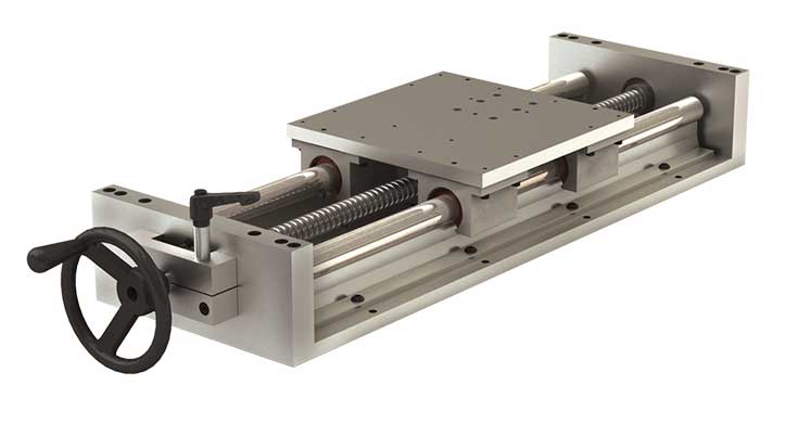 US Manual Linear Rail Guide Slide Actuator Ball Screw Sliding Table W/ Handwheel 