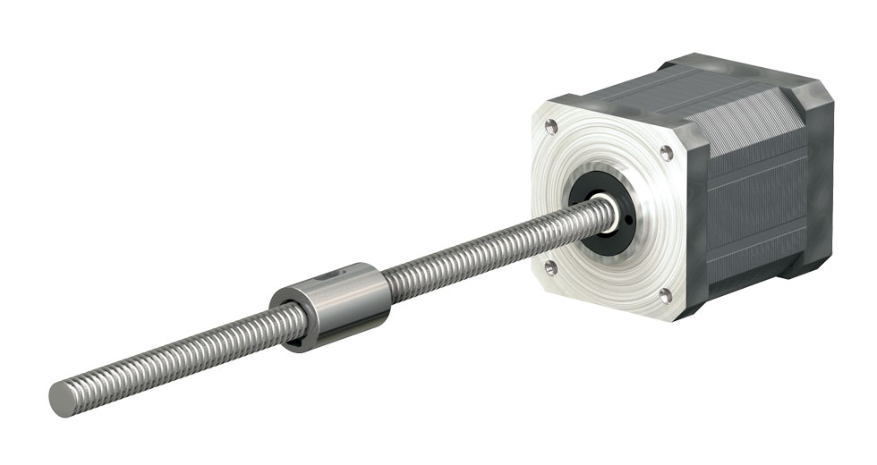 Miniature Ball Screw with Cylindrical Nut and NEMA17 Motor Series 