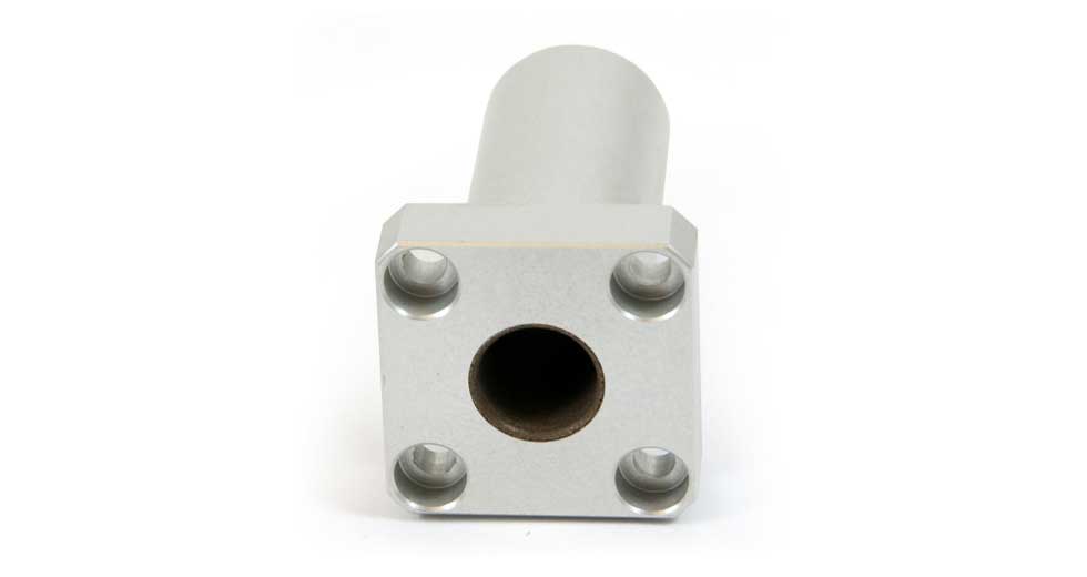 Bottom view of DFPM (Metric) Square Flange Mount Double Linear Plain Bearing