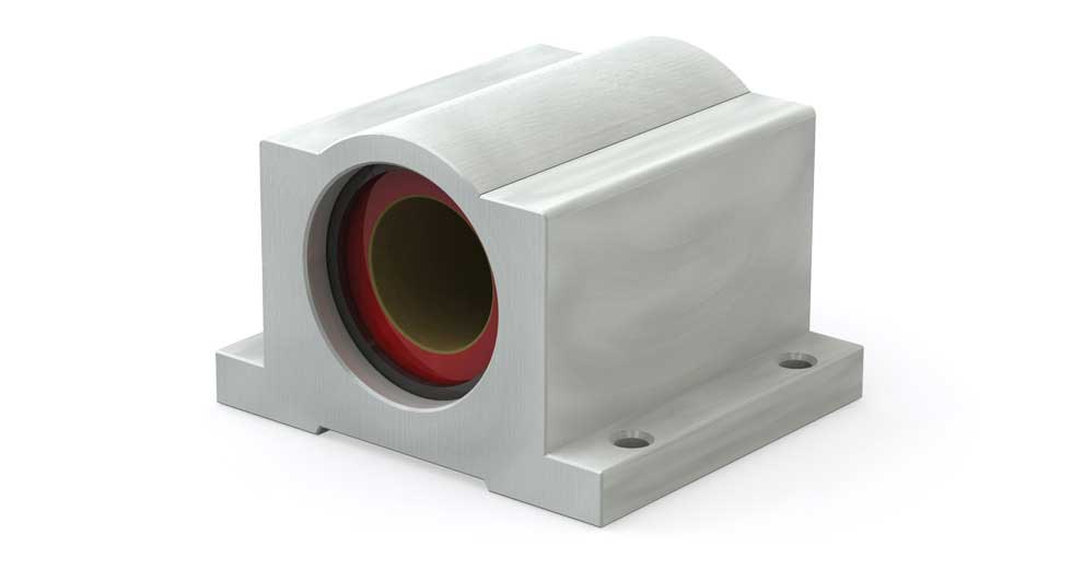 Main view of PC (Inch) Closed Compensated PTFE coated self-lubricating pillow blocks