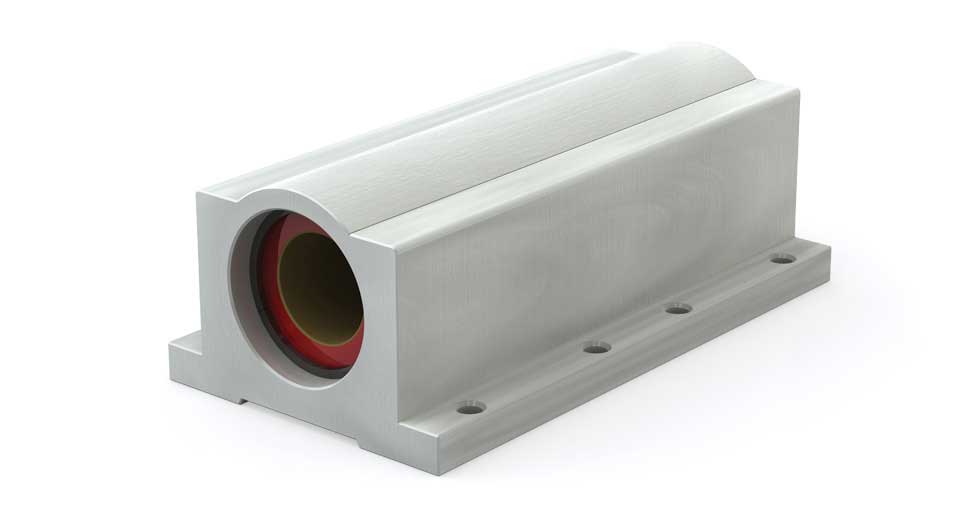 Main view of PWC (Inch) Closed Wide Compensated PTFE coated self-lubricating pillow blocks
