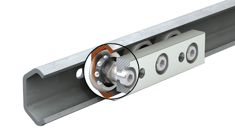 Commercial Rail Linear Guides - Cut Away View