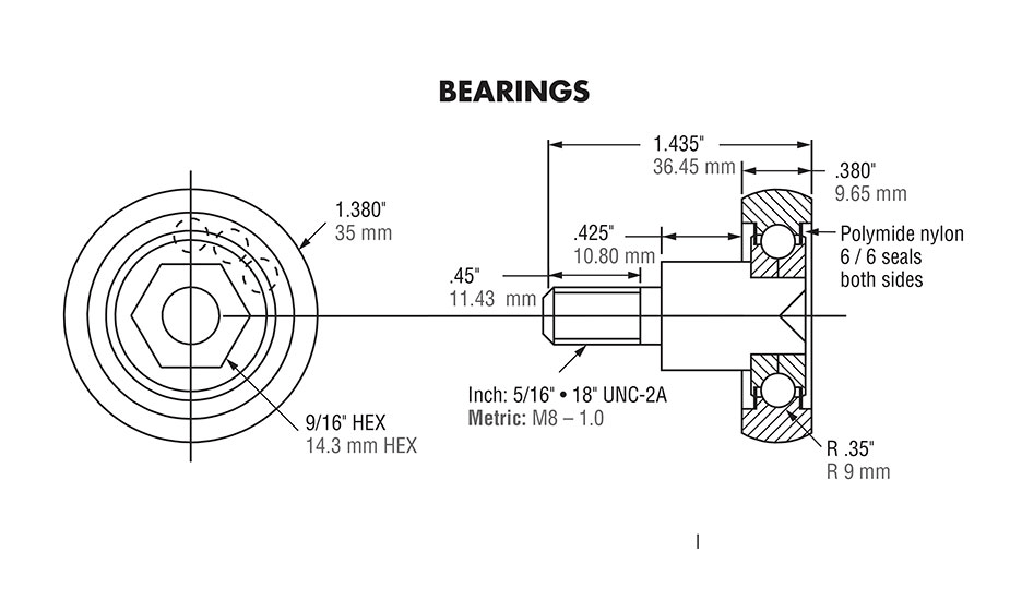 Hardened Crown Rollers - Bearings Diagram