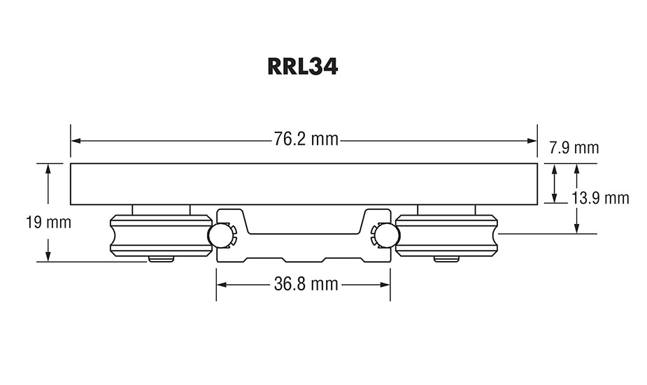 Low Profile Redi-Rail Linear Guides - Carriage Size