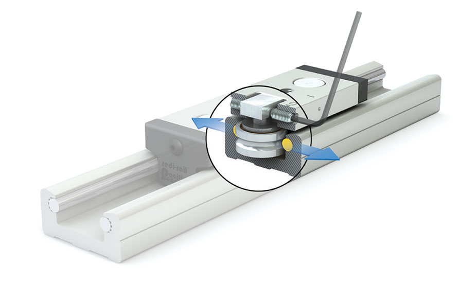 2 units PBC RRS45 Redi-Rail Linear Guide Slide Roller Carriage with Wiper 